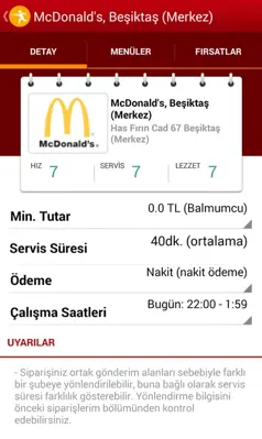 Yemeksepeti android App screenshot 9